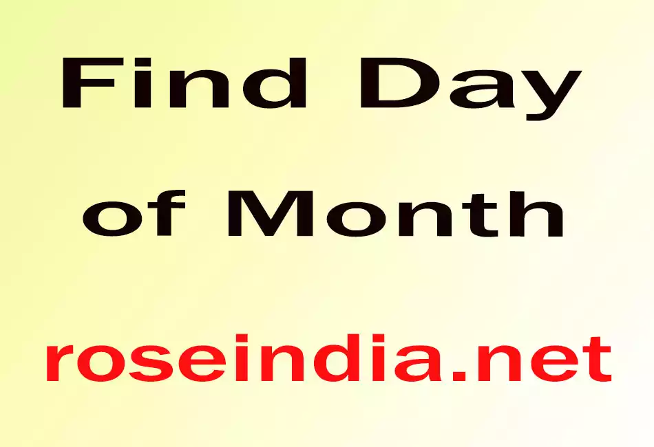 Find Day of Month