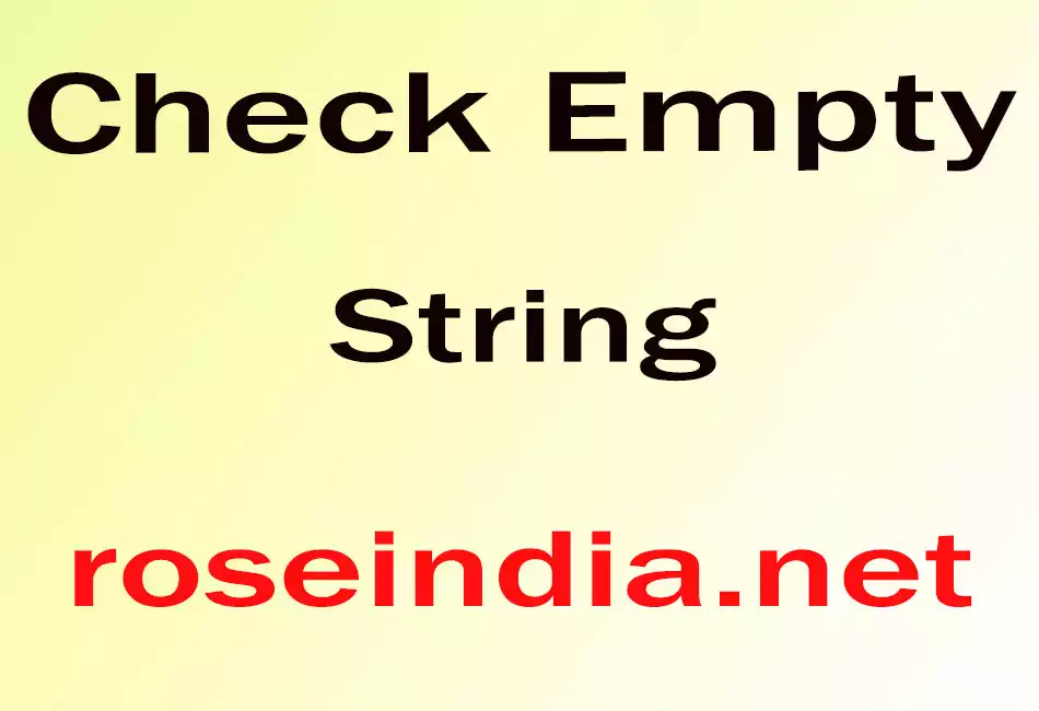 Check Empty String