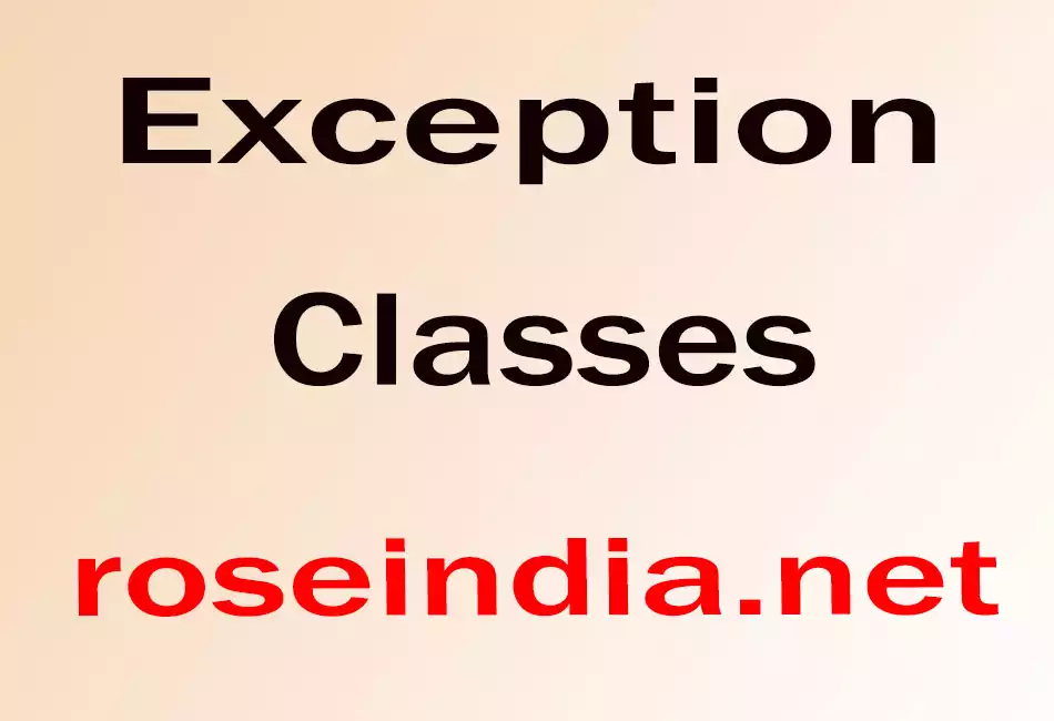 Exception Classes