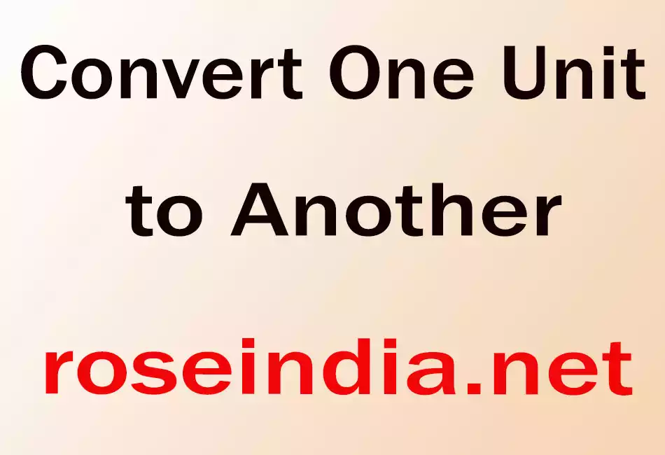 Convert One Unit to Another