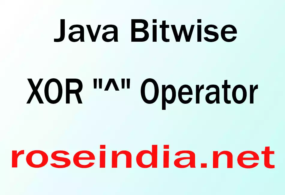Java Bitwise XOR 