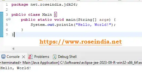 Java Hello World Program