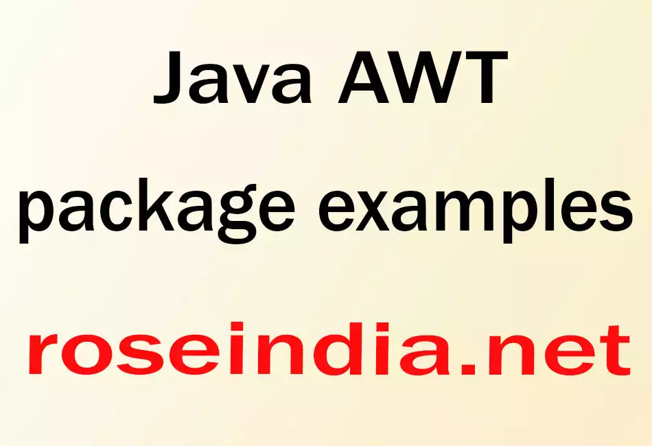 Java AWT Package Example
