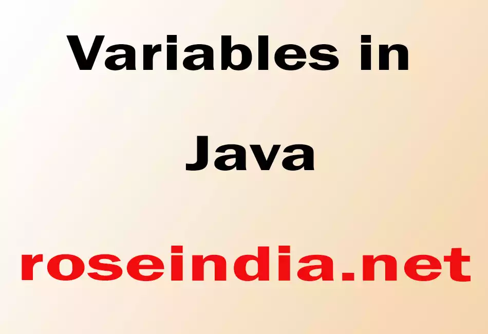 Variables in Java