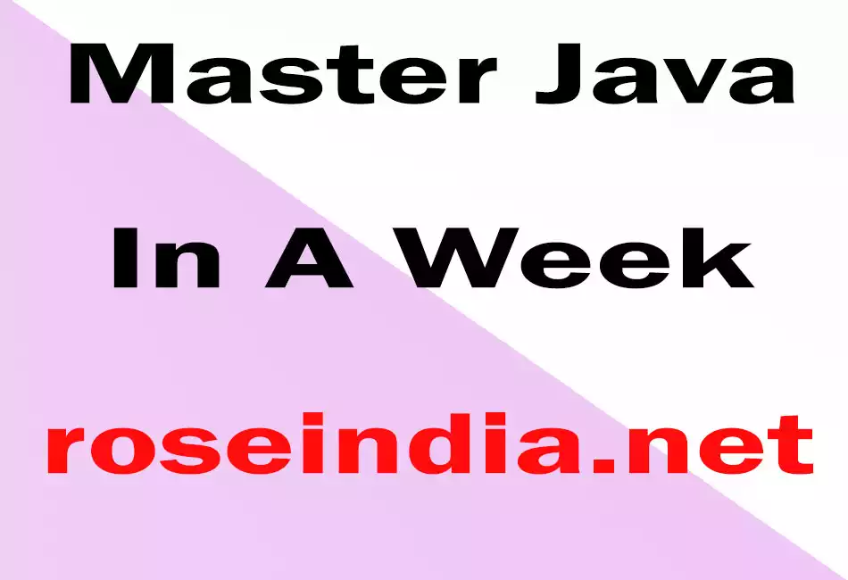 Master Java In A Week