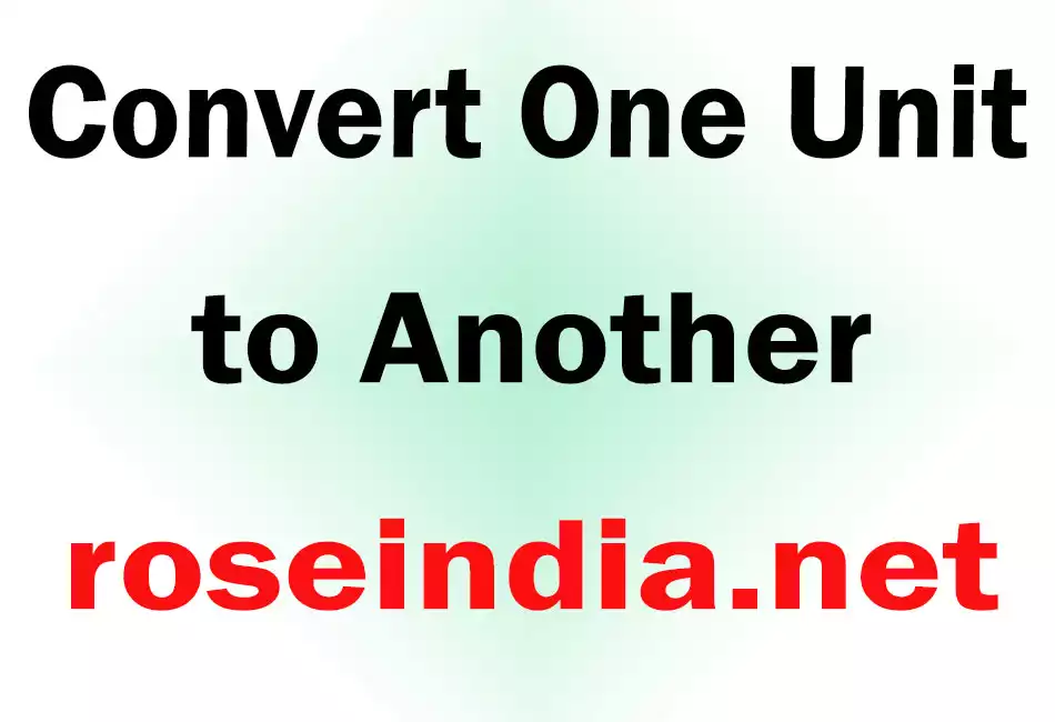 Convert One Unit to Another