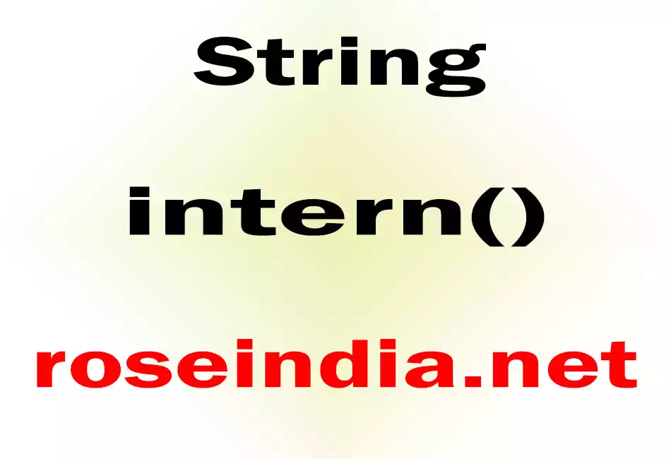 String intern()