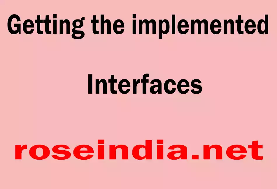 Getting the implemented Interfaces