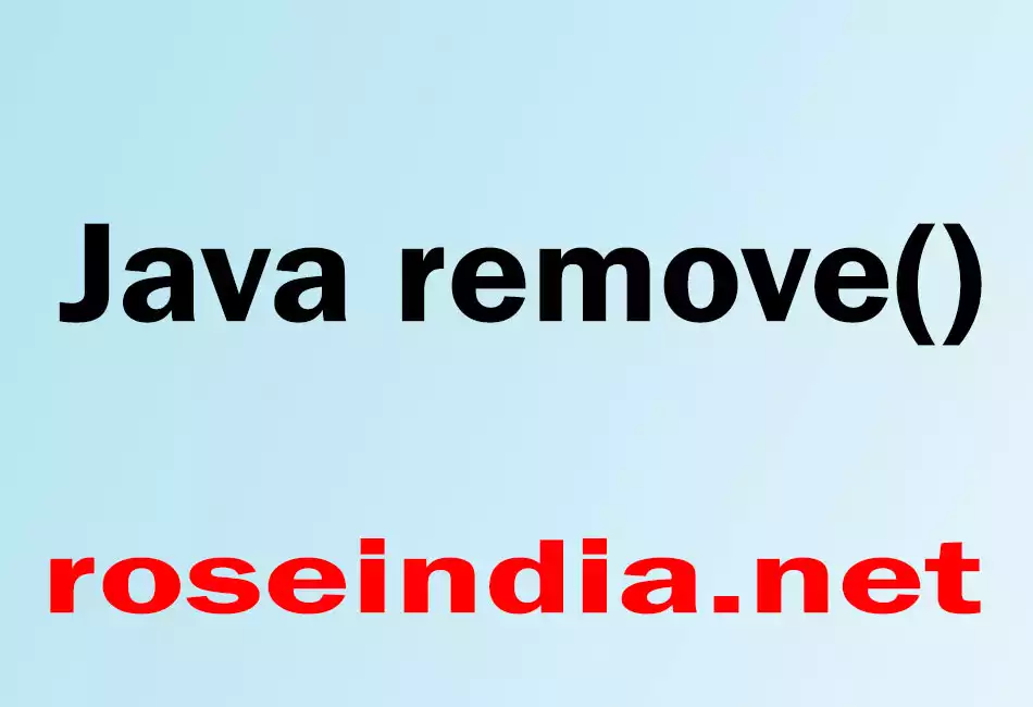 Java remove()