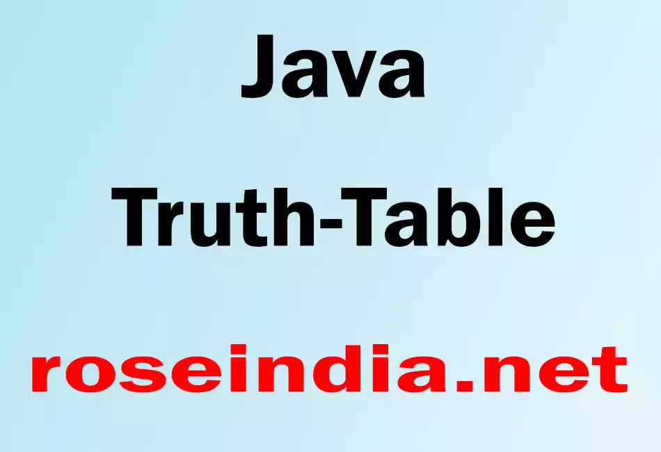 Java Truth-Table