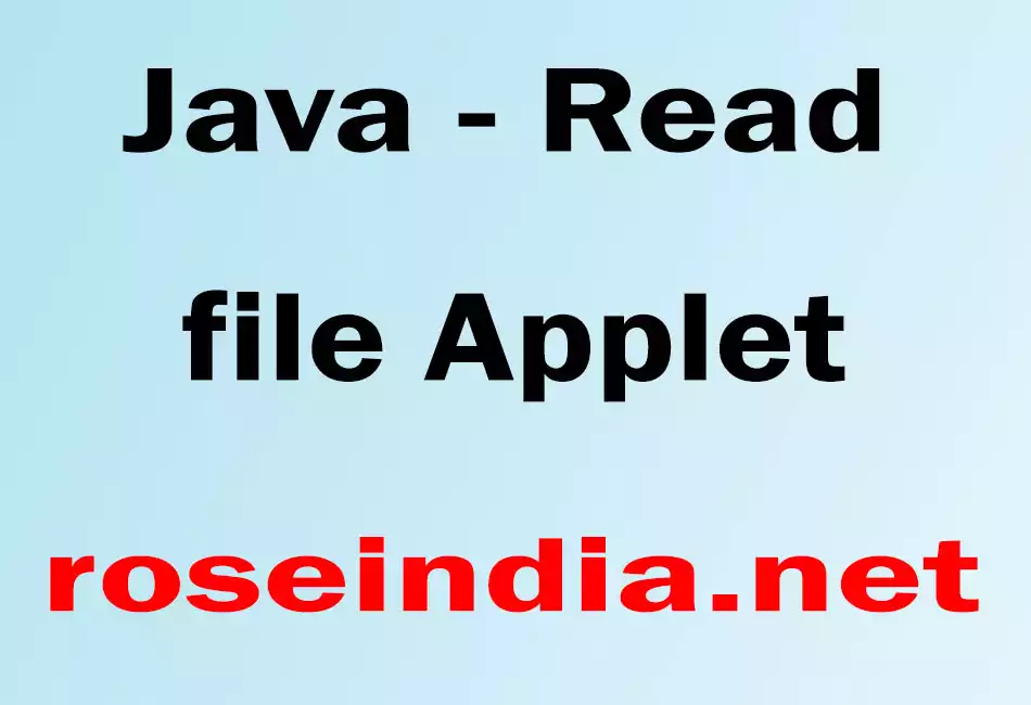 Java - Read file Applet