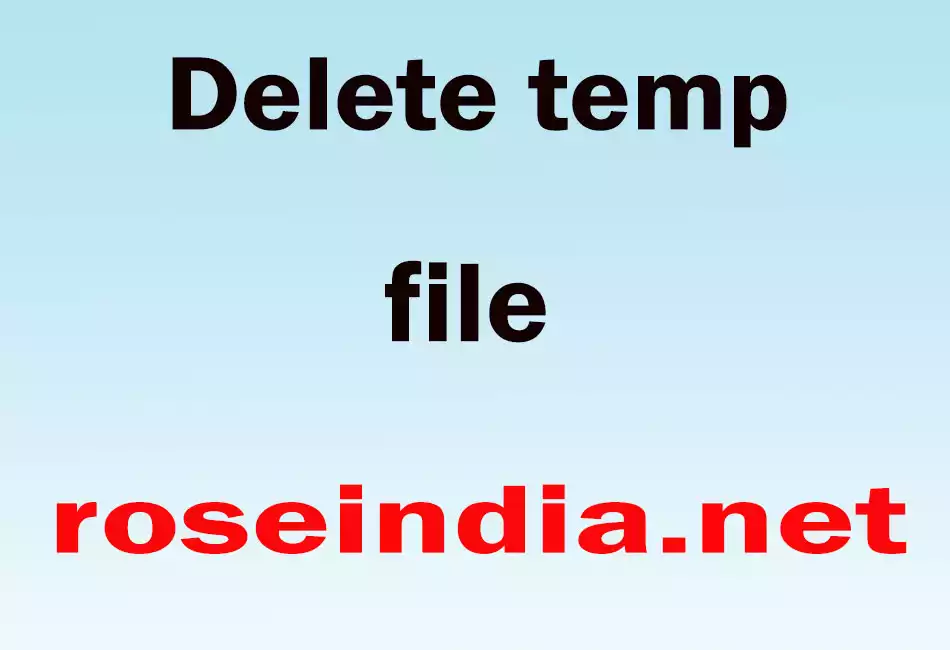Delete temp file