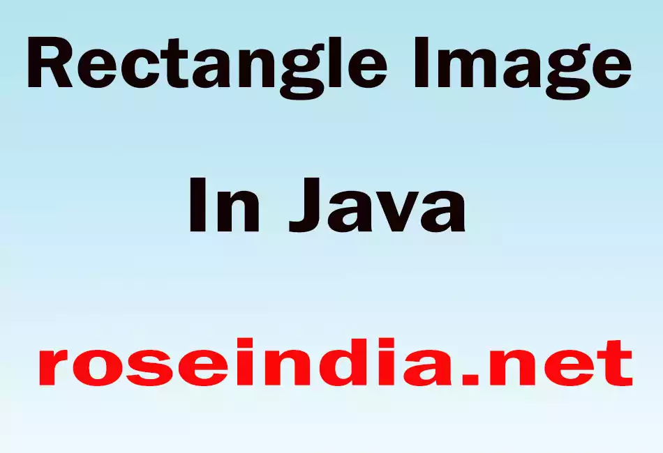 Rectangle Image in Java