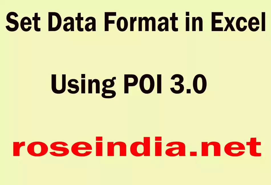 Set Data Format in Excel Using POI 3.0