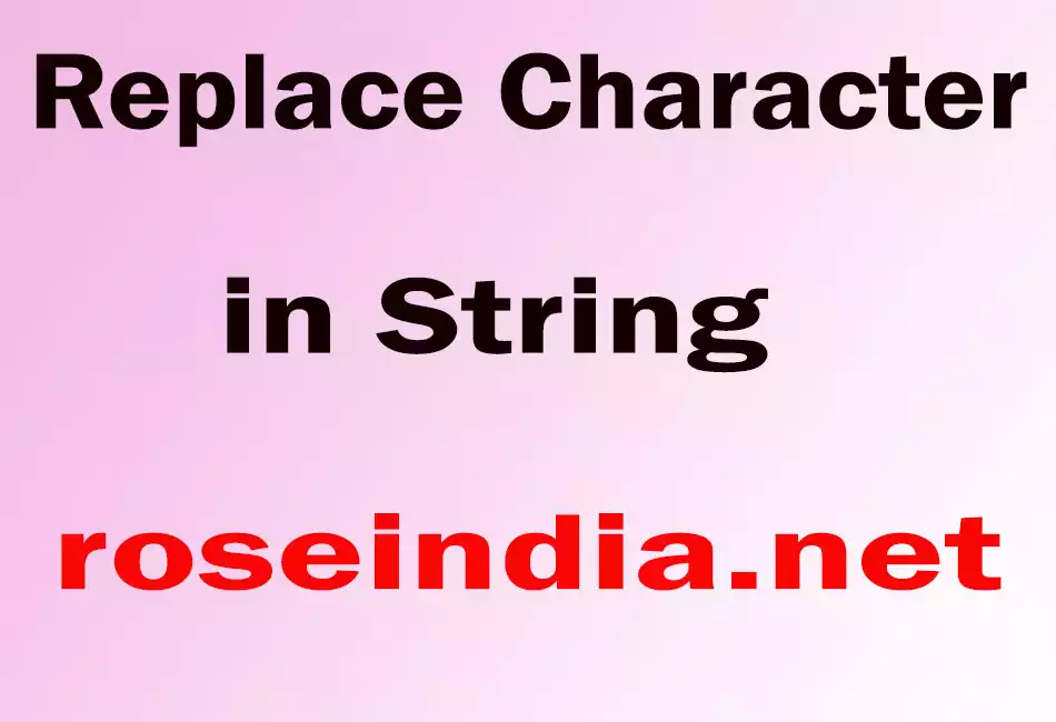 Replace Character in String