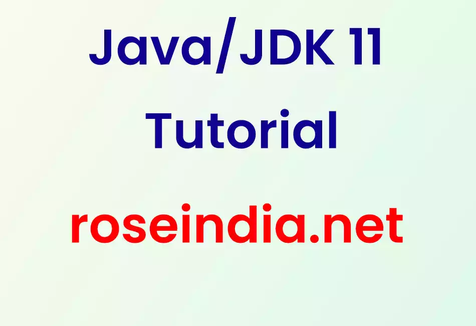 Java/JDK 11 Tutorial