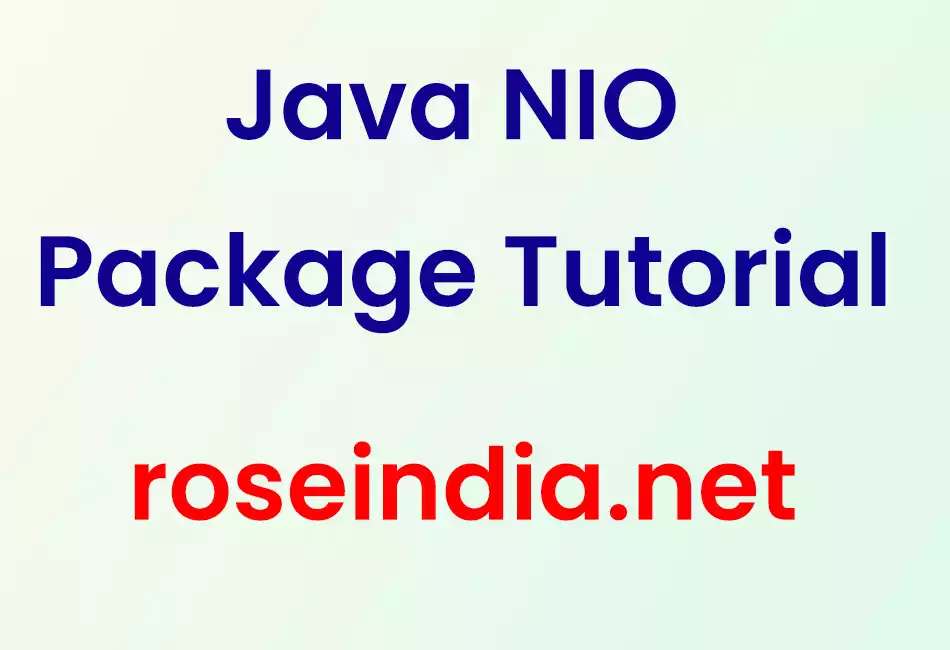 Java NIO Package Tutorial