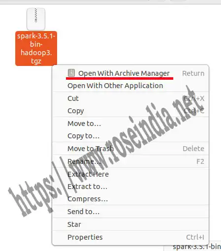 Extract with archieve manager