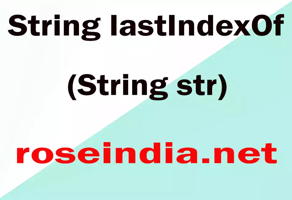 String indexOf(String str)
