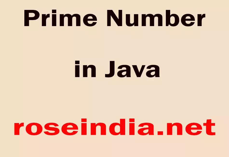 Prime Number in Java