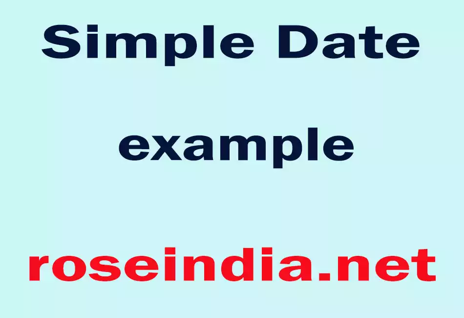 Simple Date example