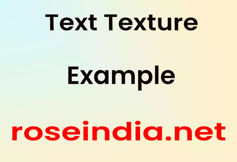 Text Texture Example