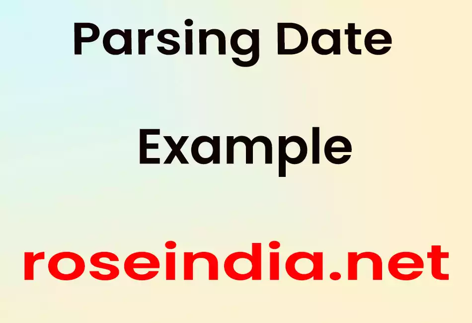 Parsing Date Example