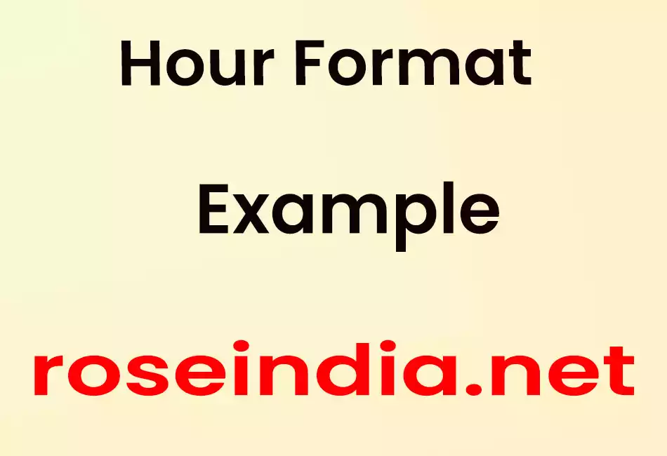 Hour Format Example