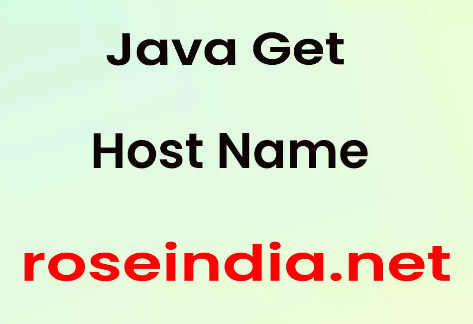 Java Get Host Name