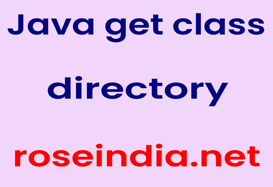Java get class directory