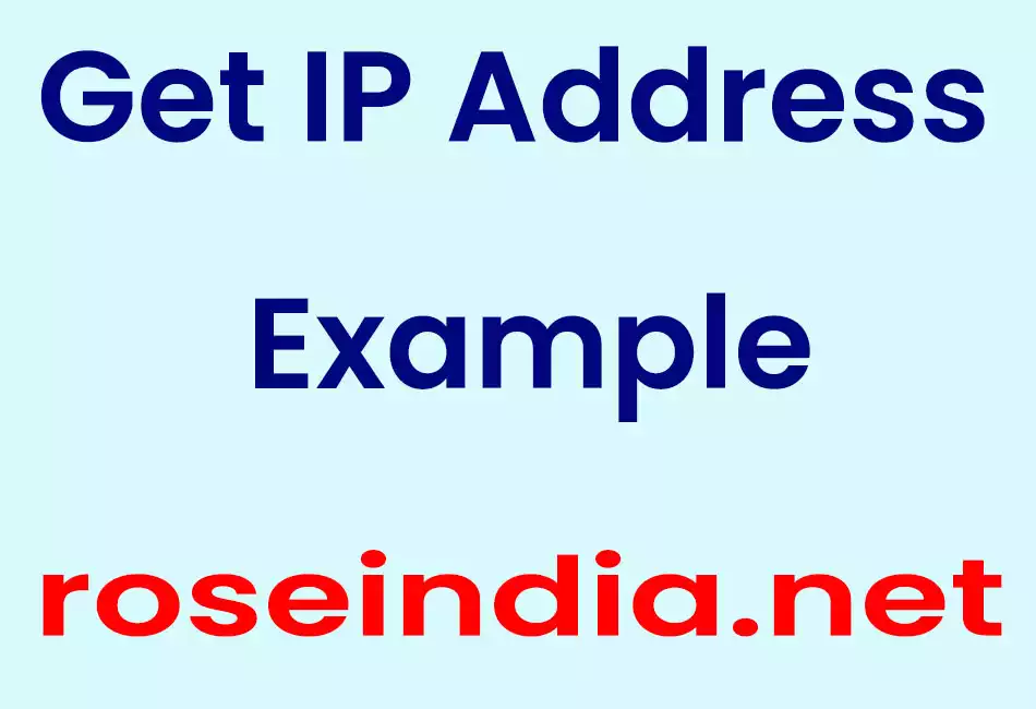Get IP Address Example