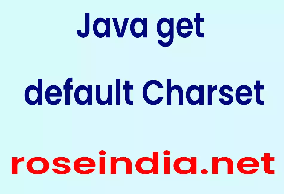Java get default Charset