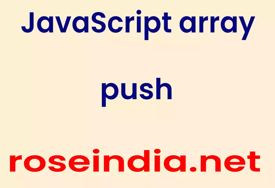 JavaScript array push