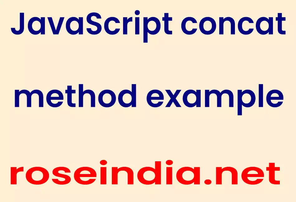 JavaScript concat method example