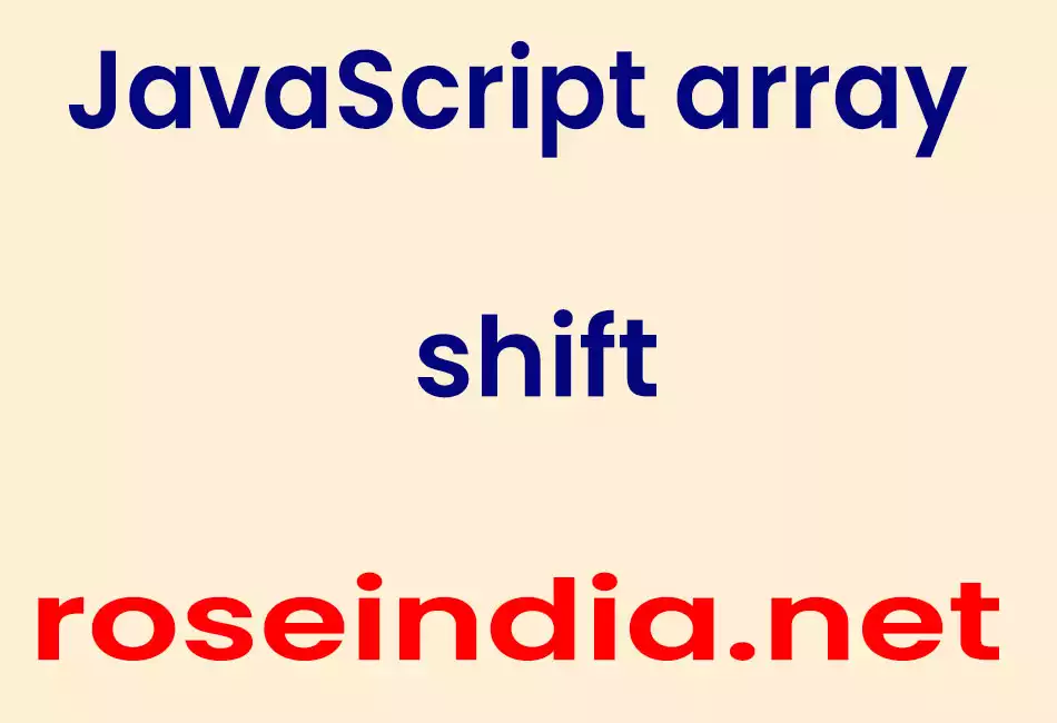 JavaScript array shift