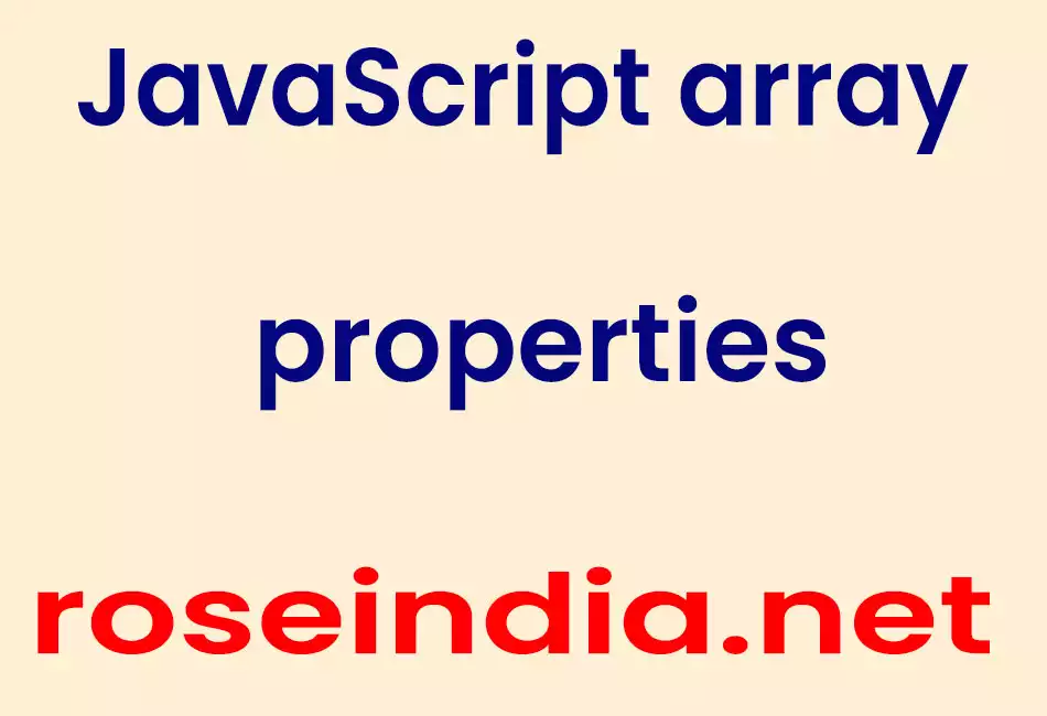 JavaScript array properties