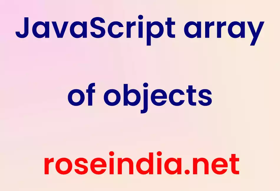 JavaScript array of objects