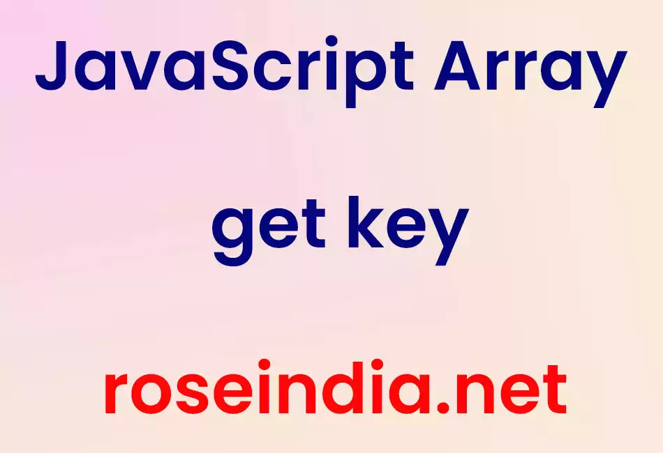 JavaScript Array get key