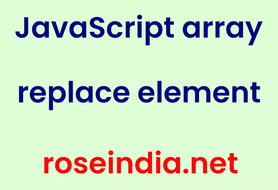 JavaScript array replace element