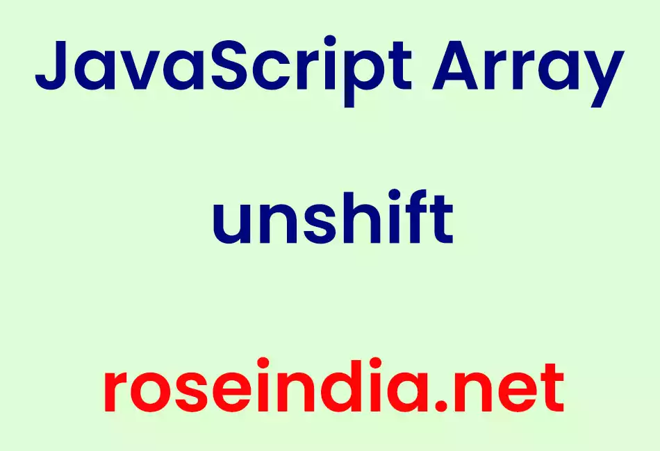 JavaScript Array unshift