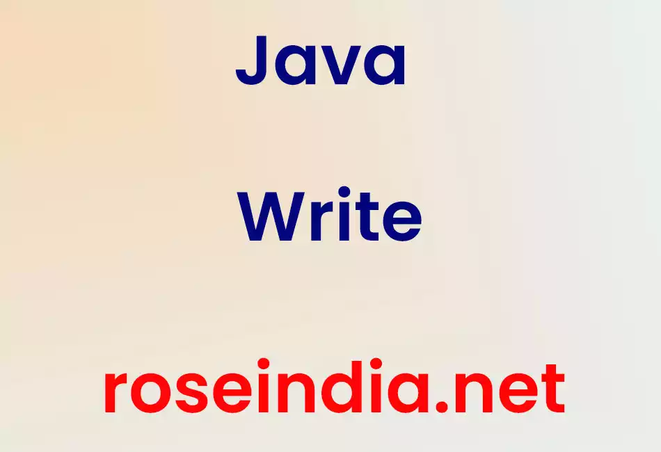 Java Write