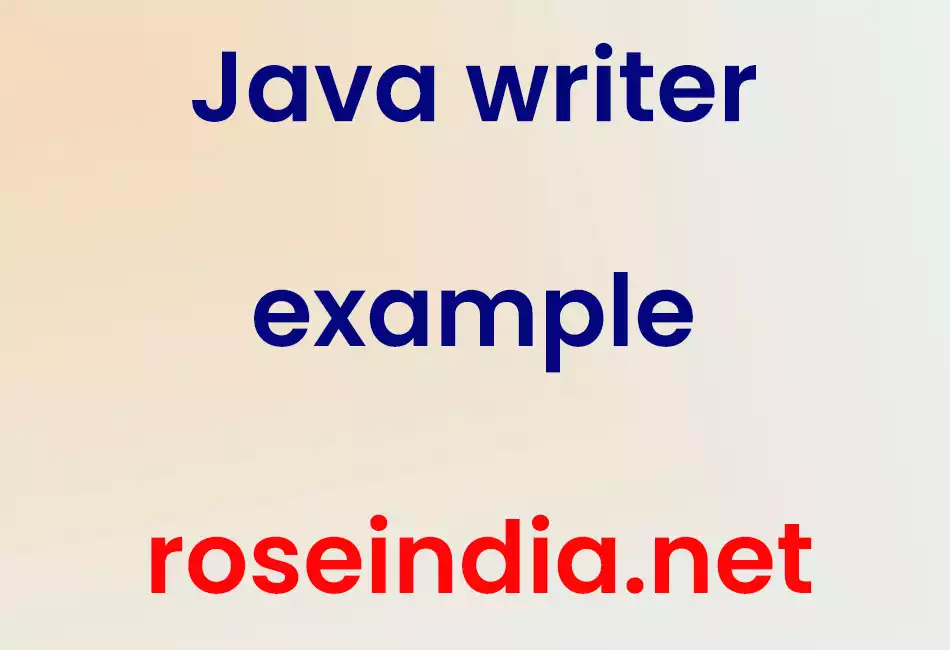 Java writer example