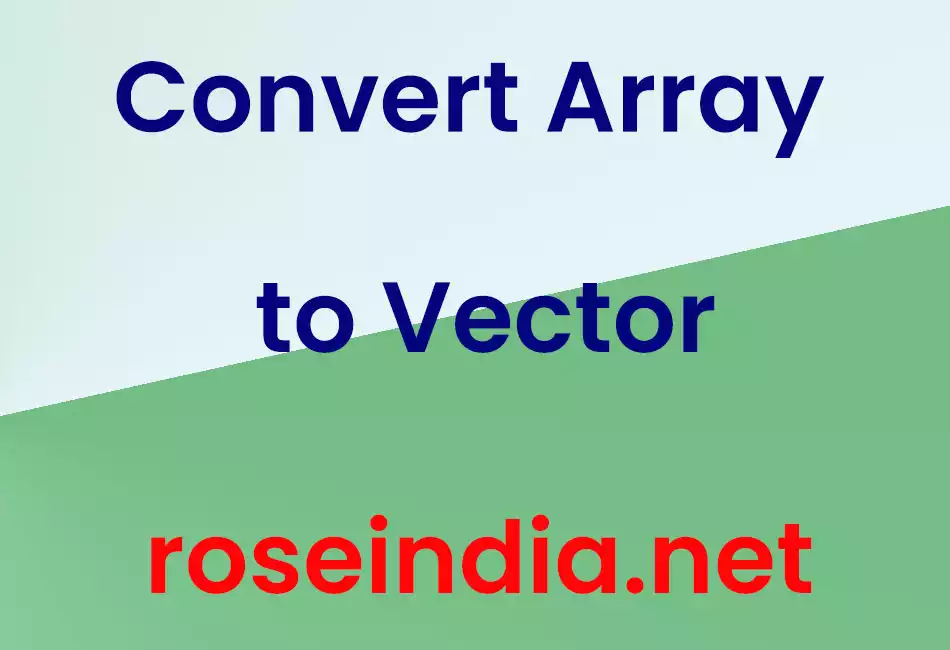 Convert Array to Vector