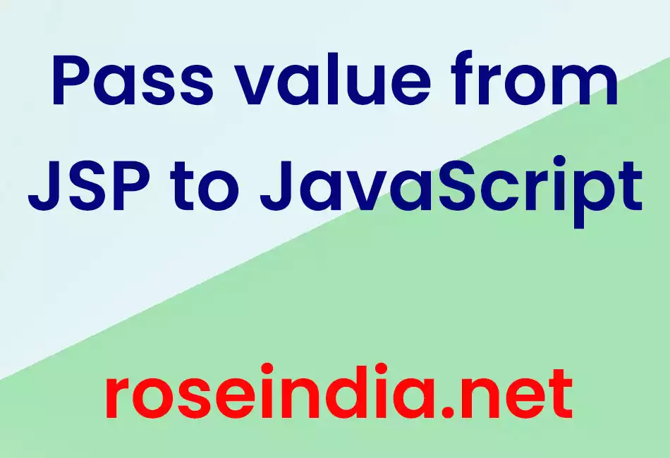 Pass value from JSP to JavaScript