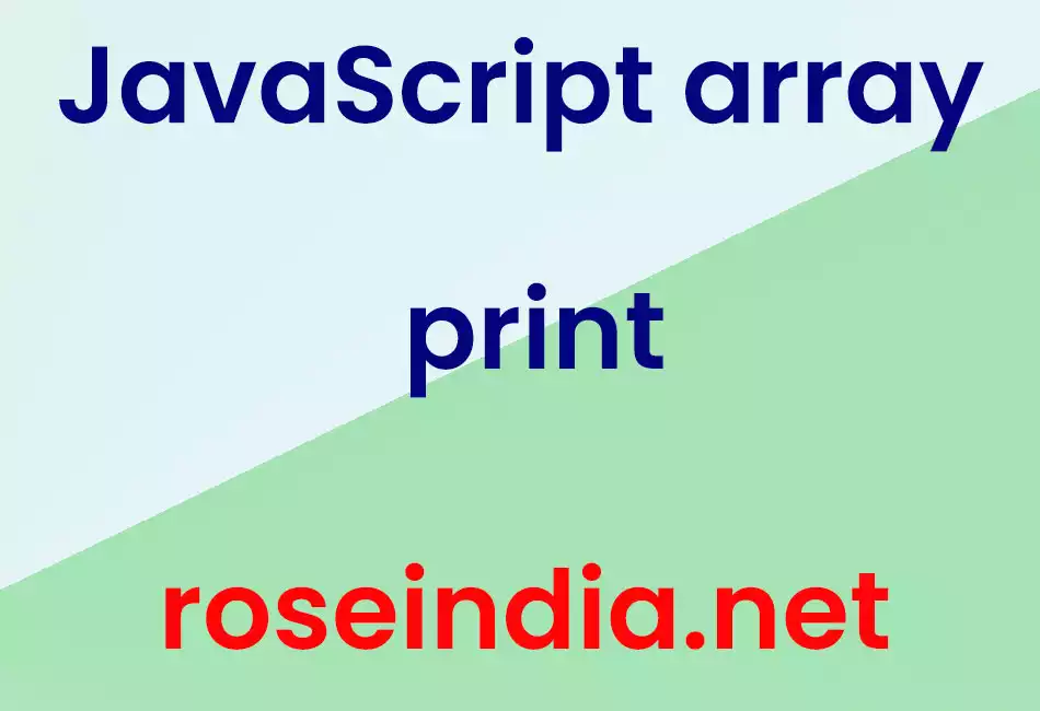 JavaScript array print