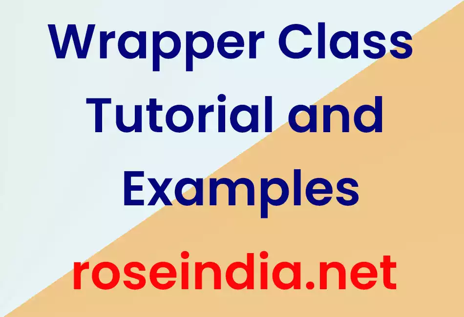 Wrapper Class Tutorial and Examples
