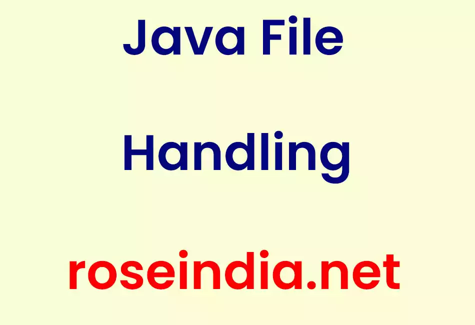 Java File Handling