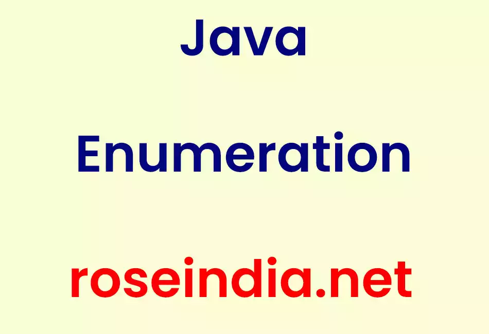 Java Enumeration