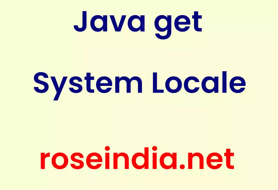 Java get System Locale