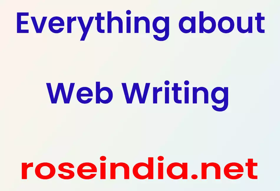 Everything about Web Writing